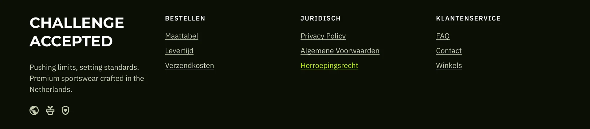 herroepings verwijzing footer