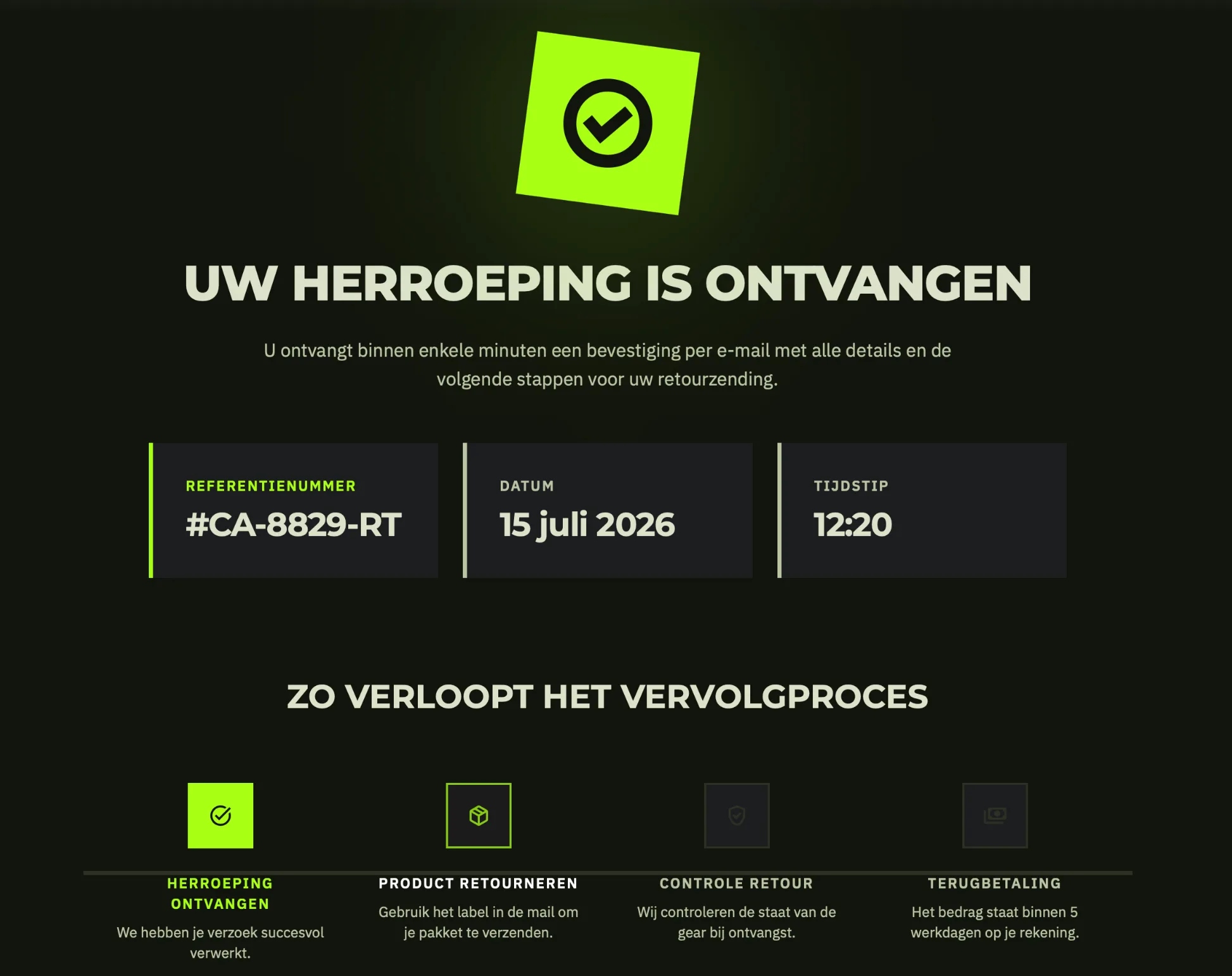 ontvangstbevestiging herroeping herroepingsknop herroepingsfunctie herroepingsrecht mail bericht