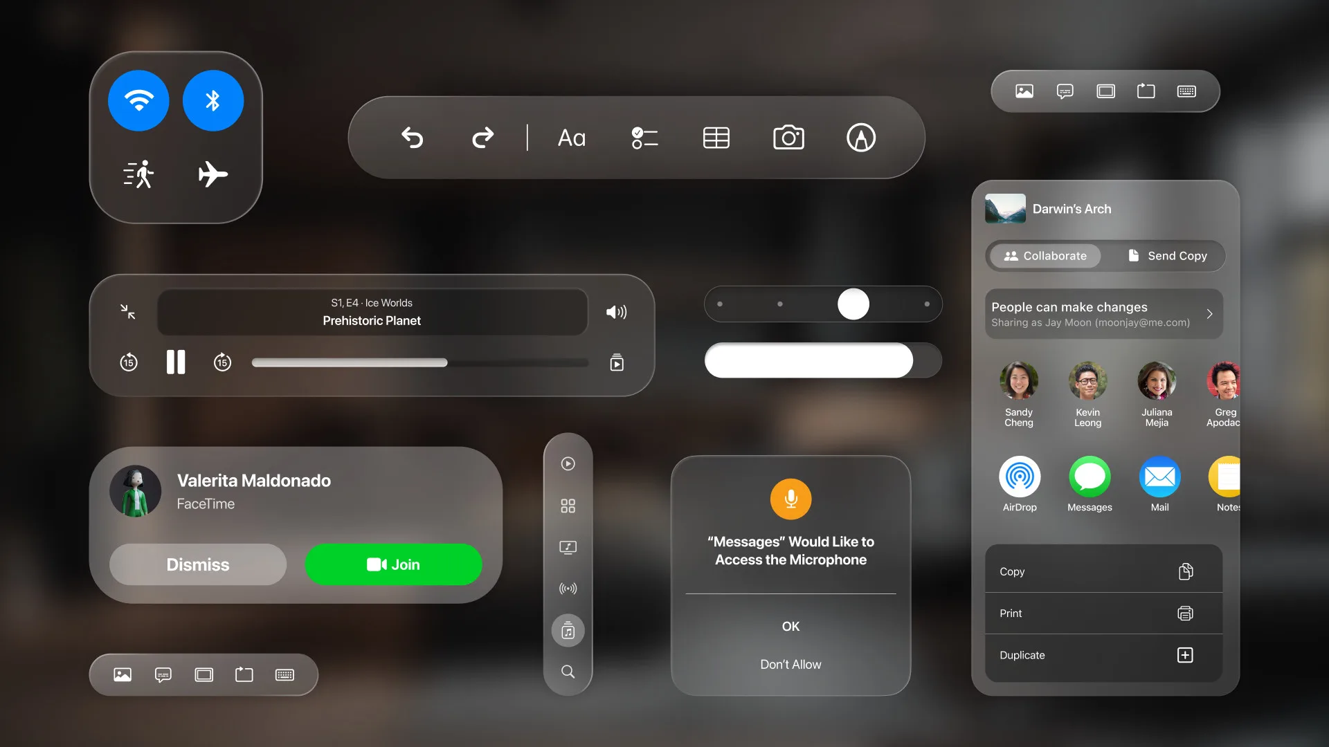 ui elementen apple vision pro